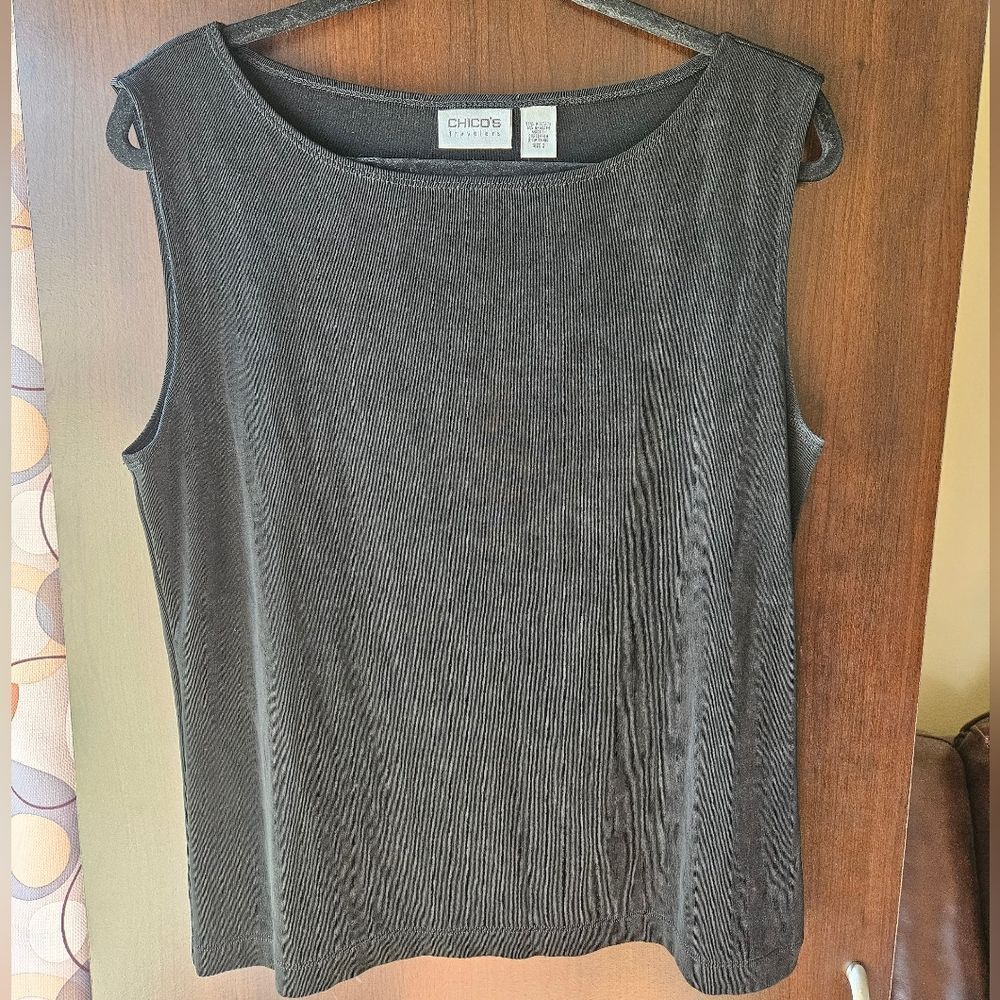 Chico's Women's Black Sleeveless Top Plus Size 3